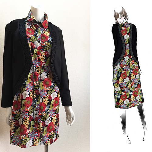 1点もの・デザイン画付き】イタリア製ウール生地カーディガン（KOJI  