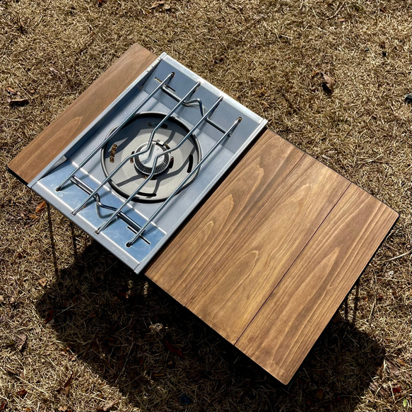 IGT フィールドラック HIBARI スノーピーク フラットバーナー 天板 creema限定　アンティーク　ローテーブル　男前　リビングテーブル DG1436015369(10920円)