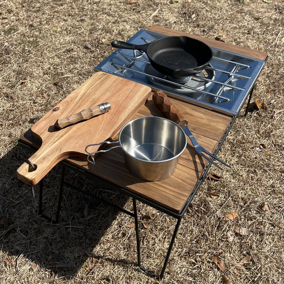 IGT フィールドラック HIBARI スノーピーク フラットバーナー 天板 creema限定　アンティーク　ローテーブル　男前　リビングテーブル DG1436015369(10920円)