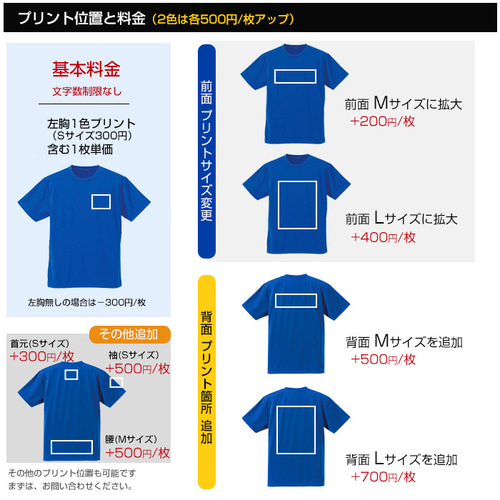 オリジナル Tシャツ オーダー Tシャツ制作 10枚～ プリント 印刷