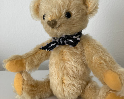 テディベア 1930年 ハーマン社（ドイツ） 絹のフラシ天 テディベア 50cm tb-33