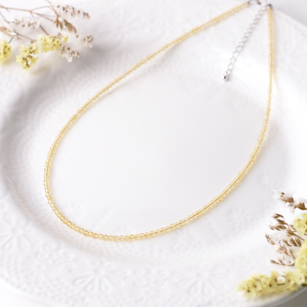 シトリン　シンプルネックレス