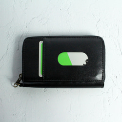 ダイヤ柄コイン＆パスケース（イエロー系）レトロポップ　コンパクト財布　ミニ財布 5枚目の画像
