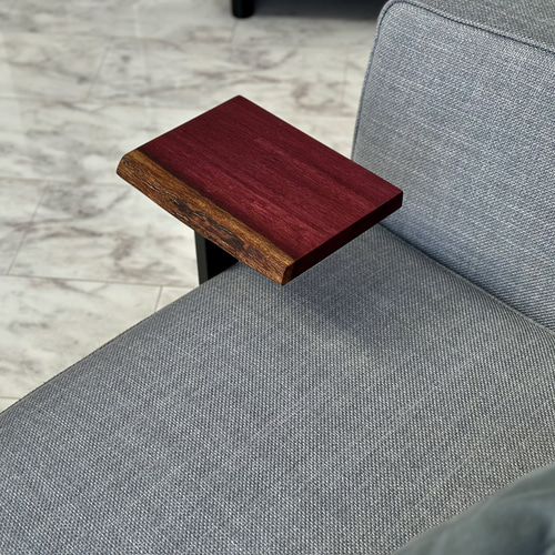 パープルハート サイドテーブル /アイアン家具 サイドテーブル 梅澤