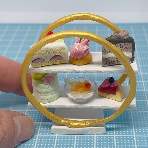 アフタヌーンティー風ケーキセット ミニチュアケーキ その他雑貨