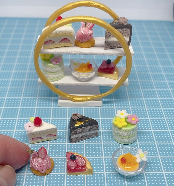アフタヌーンティー風ケーキセット　ミニチュアケーキ 10枚目の画像