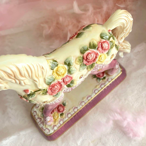 メルヘン雑貨 ロココ調 馬置物 ロマンティックインテリア その他雑貨