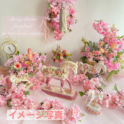 メルヘン雑貨 ロココ調 馬置物 ロマンティックインテリア その他雑貨