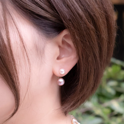 Akoya Pearl/freshwater pearl/k14WG  【2WayPierce/ツーウェイピアス】 4枚目の画像