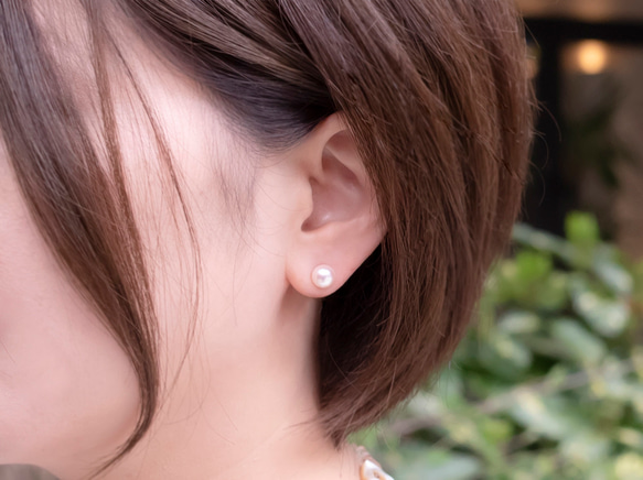 Akoya Pearl/freshwater pearl/k14WG  【2WayPierce/ツーウェイピアス】 5枚目の画像