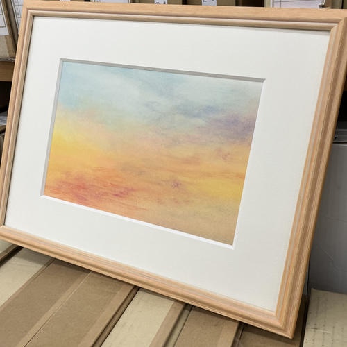 遠い空へ　ハンドメイドパステル画　絵画アート原画 遠い空へ ハンドメイドパステル画 絵画アート原画 遠い空へ