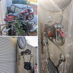 アメリカンバイク バイク屋 壁掛け看板 ルート66 サインボード #店舗什器 #ROUTE66  #スパークプラグ 2枚目の画像