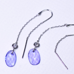 Tanzanite × Diamond / pt900 American Pierce【Corremte/コレンテ】 5枚目の画像