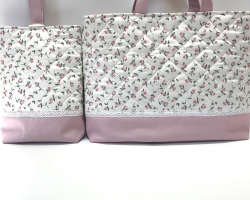 ハンドメイド　レッスンバッグ　シューズケース  リバティ　フローティングフローラ ハンドメイド レッスンバッグ シューズケース リバティ
