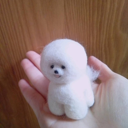 羊毛フェルト　ビションフリーゼ 羊毛フェルト ビションフリーゼ 羊毛フェルト Lana** 通販 15545888