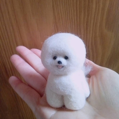 羊毛フェルト　ビションフリーゼ 羊毛フェルト ビションフリーゼ 羊毛フェルト Lana** 通販 15545888