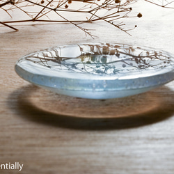 ガラスのアクセサリートレイ -「 KAKERAの光 」 ○ ライラック・12cm