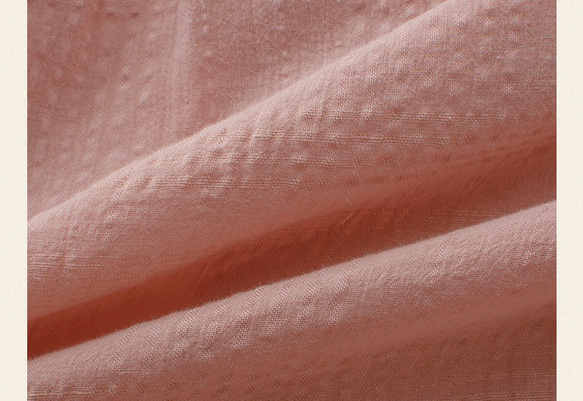 2色　オープンカラー　たっぷりギャザーのブラウス 　ゆったりシルエット【春夏秋】ホワイト/ピンク 16枚目の画像