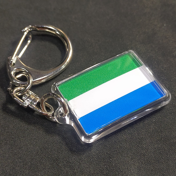 ◆新品◆ シエラレオネ キーホルダー 国旗 Sierra Leone 2枚目の画像