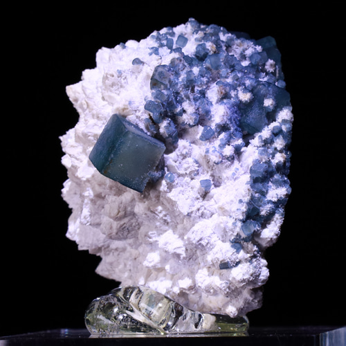 73.5g 『超希少な共生結晶美』天然フローライトとカルサイト ブルー