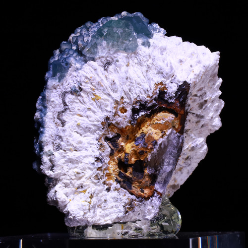 73.5g 『超希少な共生結晶美』天然フローライトとカルサイト ブルー