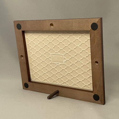 ルイス　ウェイン　古い木枠の額装 ルイス・ウェイン 猫のお茶会 フォトタイル木製フレーム付き 絵画