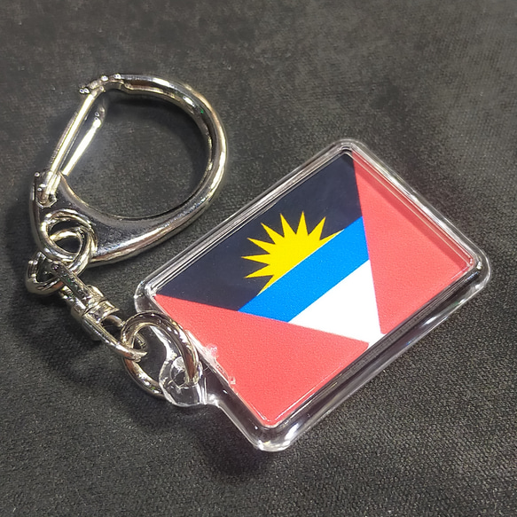 ◆新品◆アンティグアバーブーダ キーホルダー国旗 Antigua Barbuda 2枚目の画像