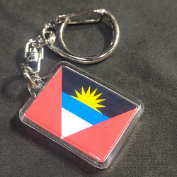 ◆新品◆アンティグアバーブーダ キーホルダー国旗 Antigua Barbuda 1枚目の画像