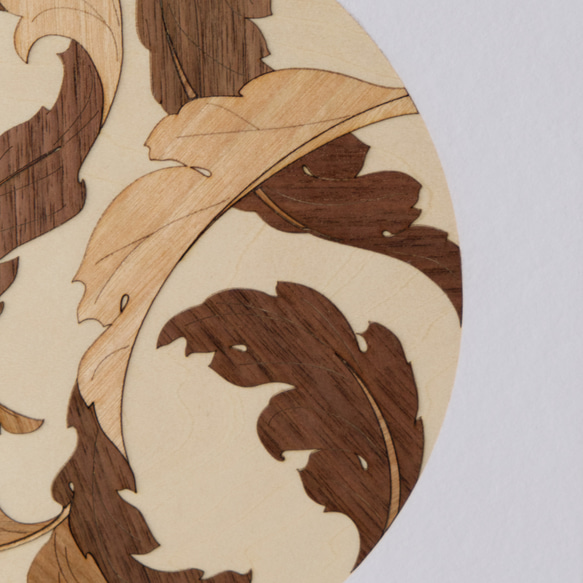 木で描くアカンサスのウォールアート / A4サイズ 5枚目の画像