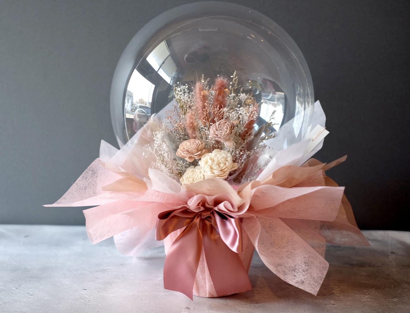 【結婚祝い/母の日】バルーンフラワー/ピンク