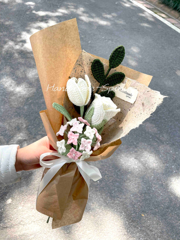 ハンドメイド · かぎ針編み · バラの花束 · 花 · シミュレーション