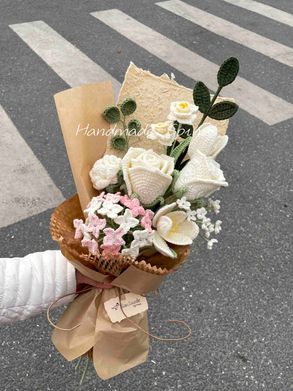 ハンドメイド・かぎ針編み・アジサイブーケ・花