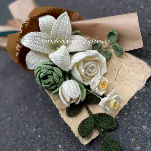 ハンドメイド · かぎ針編み · バラの花束 · 花