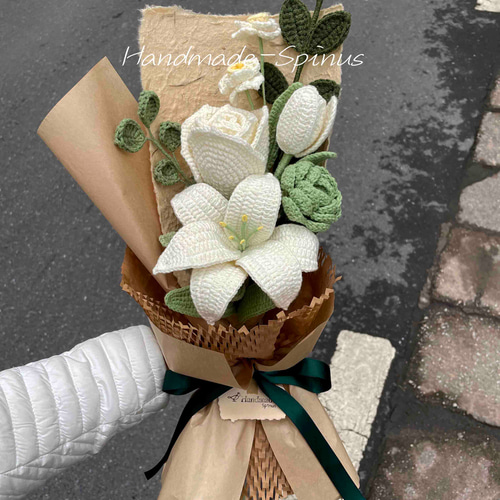 ハンドメイド · かぎ針編み · バラの花束 · 花 · シミュレーション