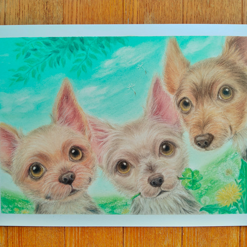 うちの子 似顔絵 ♡ ペット(犬・猫・ハムスター・うさぎ) 手描き