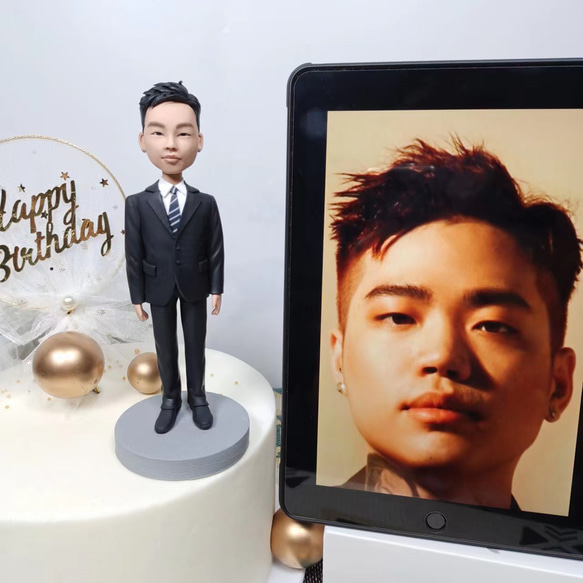 ケーキトッパー オーダーメイド 似顔絵プレゼント フィギュア