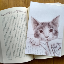 うちの子 似顔絵 ♡ ペット(いぬ・ねこ・ハムスター・うさぎ) 手描き イラスト 原画 オーダーメード セピア 8枚目の画像