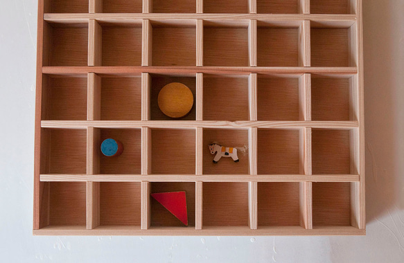 【着色なし】【正方形】仕切り箱・標本箱・収納箱・木箱・小物入れ・コレクションボックス 7枚目の画像