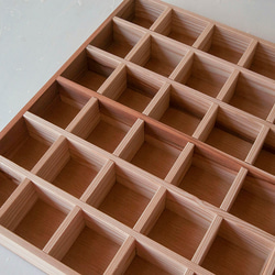 【着色なし】【正方形】仕切り箱・標本箱・収納箱・木箱・小物入れ・コレクションボックス 6枚目の画像