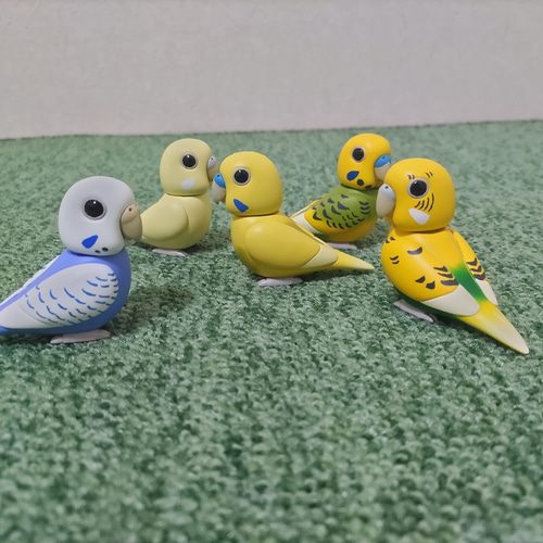 もちもち様 10.21 黄色のセキセイインコ レジンヘアゴム フラワー