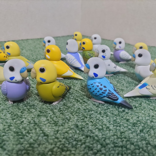 セキセイインコ フィギュア 21羽セット その他置物 とりもの 通販