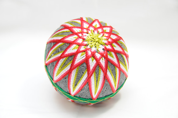 手まりN1 ダリア 直径9.5cm[ てまり 手毬 手鞠 ] その他インテリア雑貨