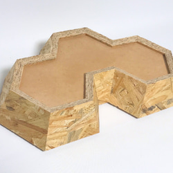 3面　ヘキサゴントレイ　木製　ボックス　プランターカバー　OSB合板使用　ジオメトリック 7枚目の画像