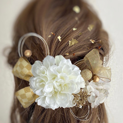 《送料無料》晴れの日の髪飾り　卒業式　入学式　成人式　結婚式　袴　水引　桜　春　 3枚目の画像