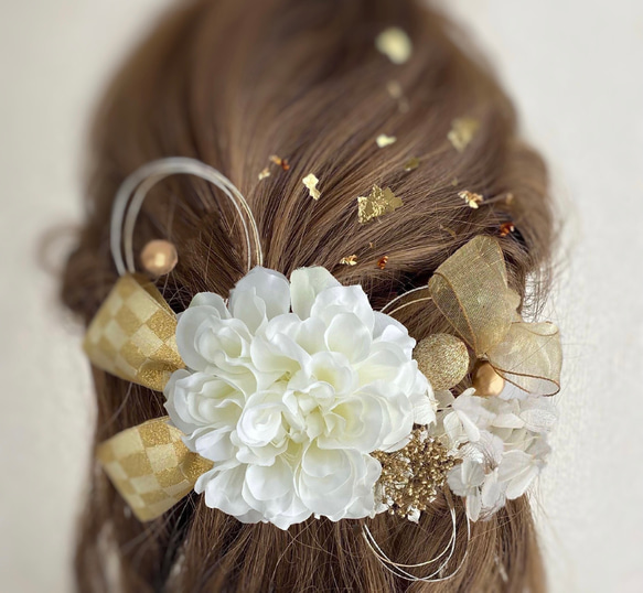 《送料無料》晴れの日の髪飾り　卒業式　入学式　成人式　結婚式　袴　水引　桜　春　 3枚目の画像