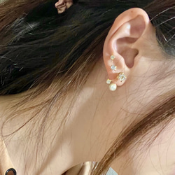 【片耳】Gypsophila in ear2023【イヤリング&ピアス対応】 2枚目の画像