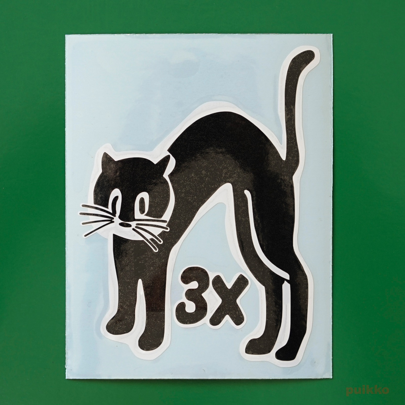 ミリタリーステッカー Uボート 黒猫（左向き）（重ね貼りタイプ