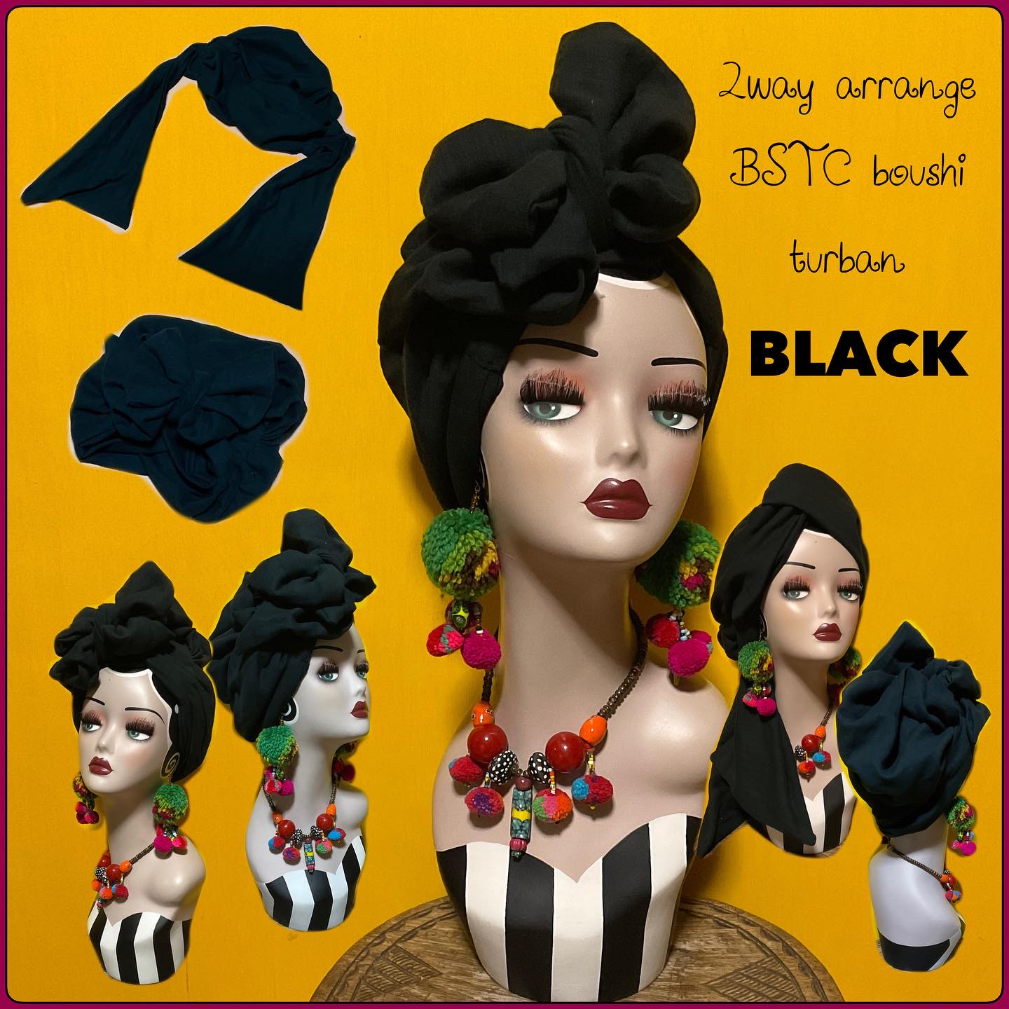 2way アレンジ　BSTC 帽子タイプ　ヘアターバン