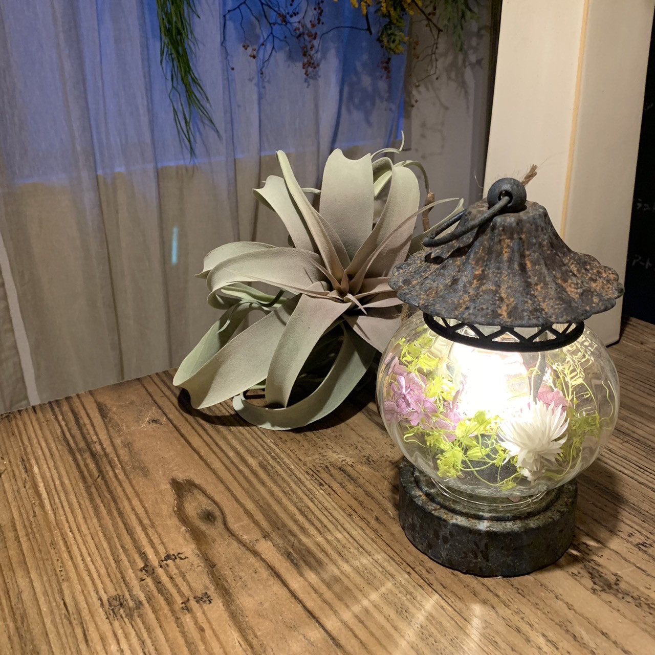 【⑅⃝♡*snoopy*♡⑅⃝】ドライフラワー/ランタンスタンド/置き型照明 ⑅⃝♡*snoopy*♡⑅⃝】ドライフラワー/ランタンスタンド/置き型照明