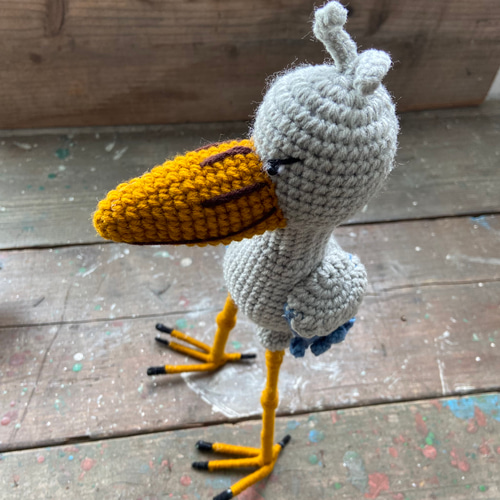 ハンドメイド 等身大ぬいぐるみ ハシビロコウ クラッタリング